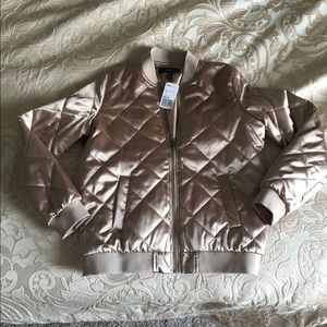Forever 21 Rose Gold Bomber Jacket